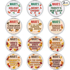 Maud’s Holiday & Fall Flavored Coffee Pods Variety Pack Bundle, 48ct, 11 Assorted Seasonal Flavors, Medium Roast Coffee in Recyclable Single Serve Pods 100% Arabica Coffee, Compatible with Keurig K Cups Maker