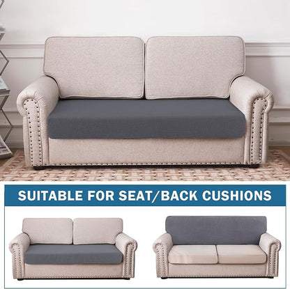Water Repellent Couch Cushion Cover Loveseat Cover, Stretch Sectional Sofa Seat - Image 2