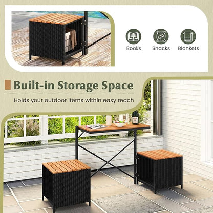 Tangkula 3-in-1 Convertible Bench Picnic Table, Outdoor Folding Table and - Image 5