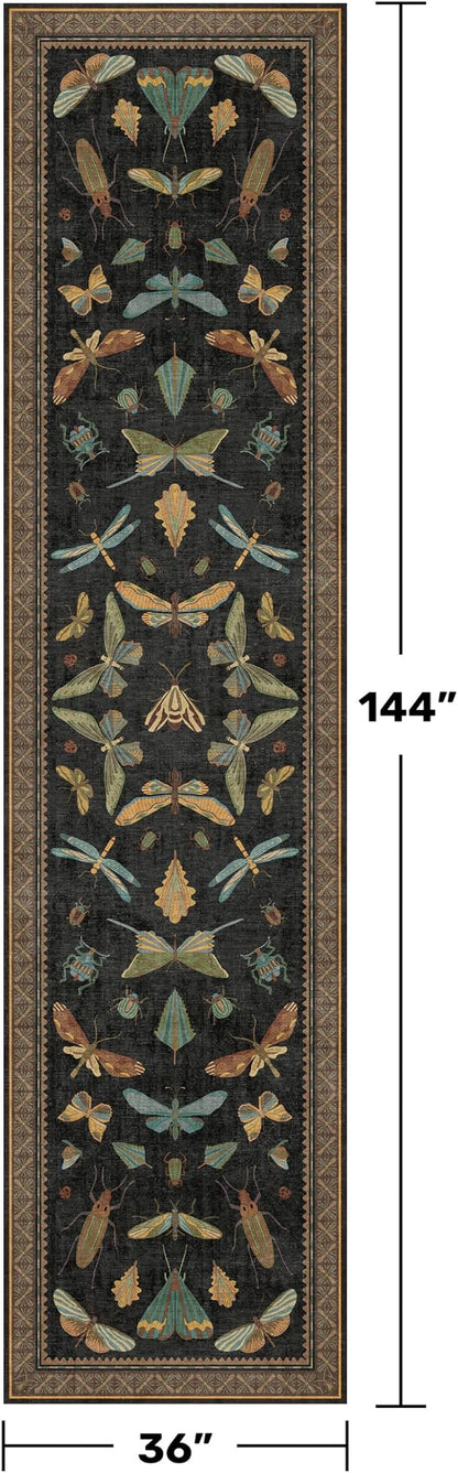 Green and Black 3x12 Long Runner Rugs - Image 2
