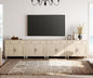 WAMPAT Farmhouse TV Stand for 85 inch TV by WAMPAT