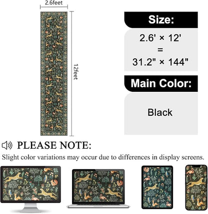 DUKINO 2.6x12 Hallway Runner Rug, Washable Animal Rug Non Slip, Stain Resistant - Image 2