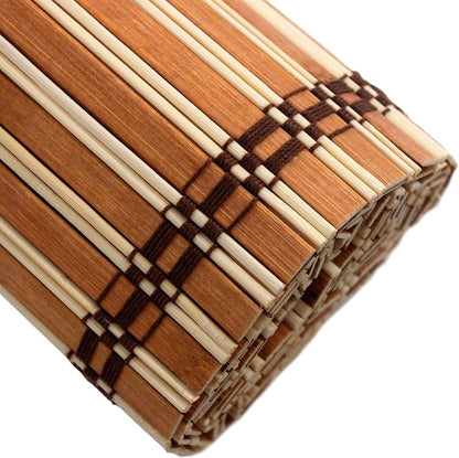 Red Lantern Burnt Bamboo Cordless Window Shade - Image 7