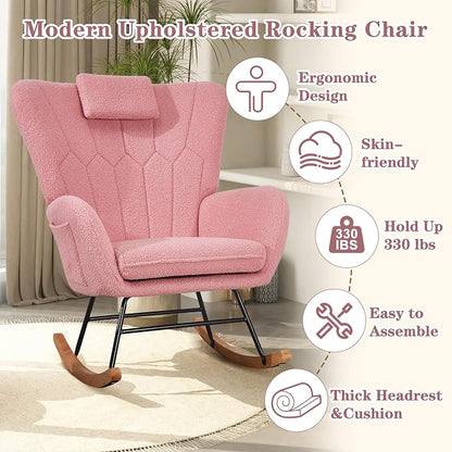 VECELO Rocking Chair Nursery - Image 4