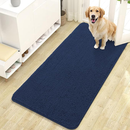 OLANLY Dog Door Mat for Muddy Paws 47x24, Super Absorbent Chenille Mud Mat | by OLANLY