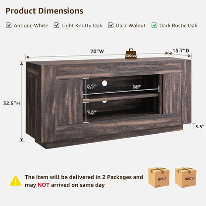 OKD Modern 70" TV Stand, Entertainment Center - Image 2