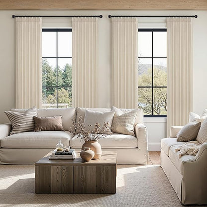 94 Inches Long Pinch Pleated Semi Sheer Curtains - Image 6