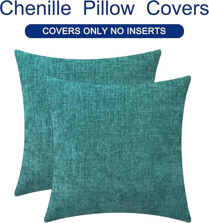 CaliTime Decorative Couch Throw Pillow Covers 20 X 20 Inches Teal | Pack of 2 - Image 6