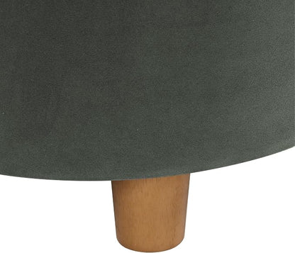 Homepop Home Decor | Upholstered Round Storage Ottoman | Ottoman - Image 7