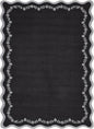 GarveeHome 5x7 Scalloped Area Rug Black Washable Bedroom Living Room Rug | Soft by GarveeHome