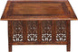 COTTON CRAFT Solid Wood Coffee Table – Hand Carved Center Table by COTTONCRAFT