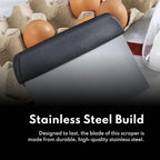 New Star Foodservice Plastic Handle Dough Scraper, 6 by 3-Inch, Black