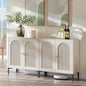IFBUY Modern Sideboard Buffet Cabinet, 61.75" W Fluted Arched Buffet Cabinet by IFBUYFarmhouseFurniture