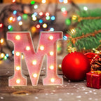 Foaky Pink Light up Letters，Pink Party Decorations,Girls Room Decor,Glitter Light Up Letters,Alphabet Letter Sign for Night Light Birthday Party Girls Gifts, Home Bar Decoration（W）