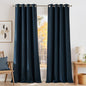 NICETOWN Faux Linen Navy Blue Blackout Curtains 84 inches Long by NICETOWN