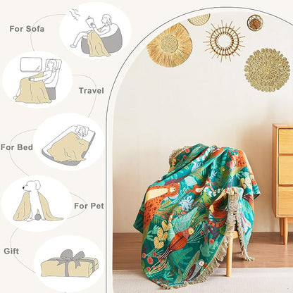 LUTBM Throw Blanket for Bed Couch Sofa Soft Cotton Twin Summer Blankets for - Image 5