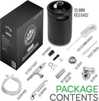 NutriChef Nitro Cold Brew Coffee Maker - 64Oz Stainless Steel Home Brew Coffee Keg w/Adjustable Pressure Regulator, Nitrogen Coffee Growler Machine Dispenser System, Stout Creamer Faucet NCNTROCB20