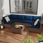 KIGOTY 7-Piece Patio Furniture Set, All-Weather PE Rattan Outdoor Sectional Sofa by KIGOTY