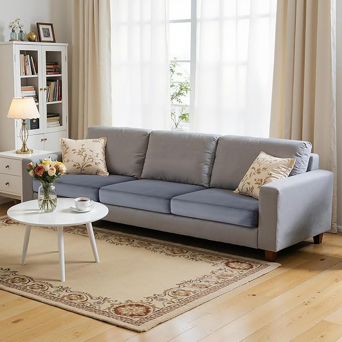 Hokway Velvet Couch Cushion Covers Water Resistant Seat Covers Stretch Sofa by Hokway