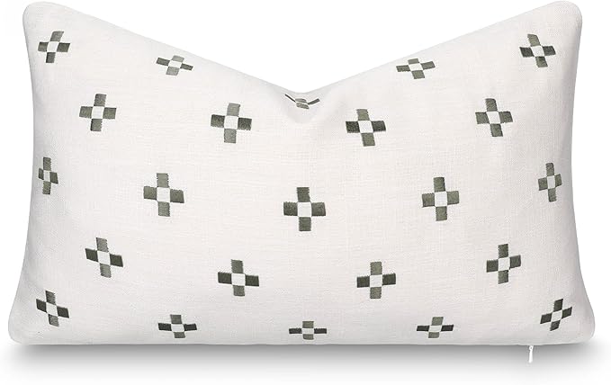 Crumbs Home Modern Farmhouse California Casual Indoor Outdoor Lumbar Pillow by CRUMBSHOME