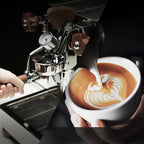 58mm Bottomless Portafilter | Fits for E61 Group Head 2 Ears machines| Stainless Steel portafilter and Mahogany Handle|Espresso Machine Accessories(Mahogany)