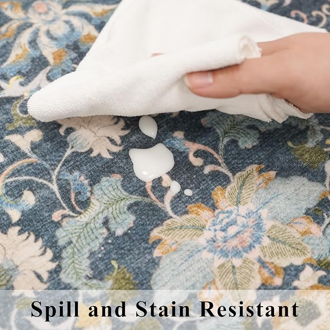 Washable Vintage 2x6 Bathroom Rugs: Soft Carpet - Image 5