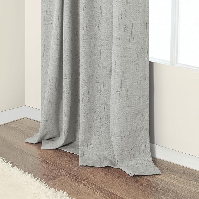 Light Grey Blackout Curtains 84 Inch Length 2 Panels - Image 9