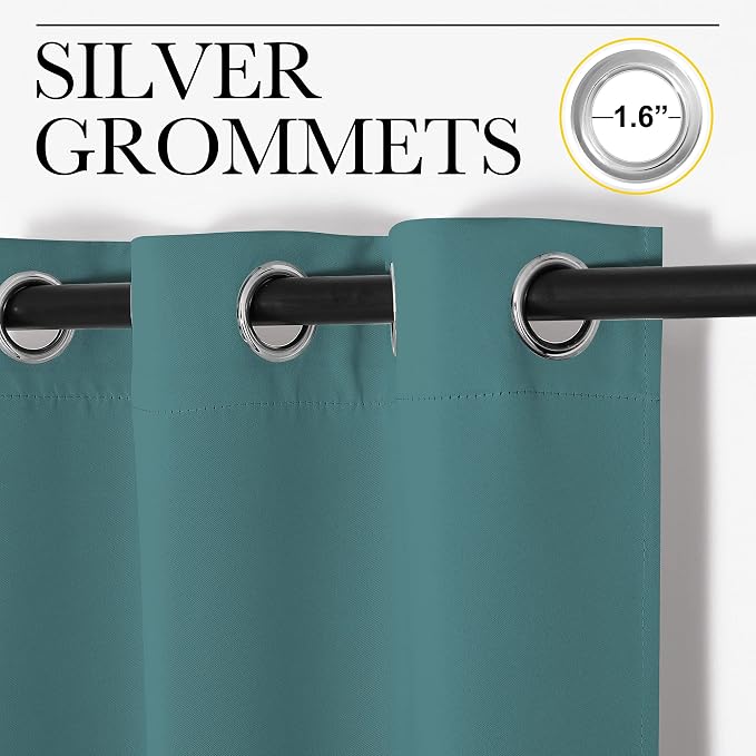 NICETOWN Bedroom Curtain Panels Blackout Draperies, Thermal Insulated Solid - Image 3