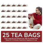BREWIX, Sour Apple Hibiscus Tea Bags (25 Pyramid Tea Bags) Caffeine-Free Herbal Tea | Apple, Hibiscus, Rosehip | Refreshing Wellness Brew for Any Mood | Hot or Iced Refreshment