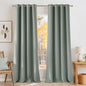 NICETOWN Faux Linen Sage Green Blackout Curtains 84 inches Long by NICETOWN