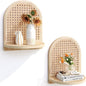 Arched Rattan Wall Shelf by LUPWNEKA