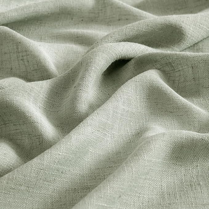 MIULEE Sage Linen Curtains 52x108 Inch - Image 4