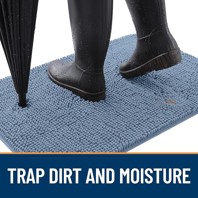 OLANLY Dog Door Mat for Muddy Paws 70x32, Super Absorbent Chenille Mud Mat | - Image 2
