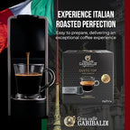 Gran Caffè Garibaldi Espresso Pods, Italian Roasted Compatible Nespresso Original Line Machines, 100% Arabica Blend, Brazilian & Central American Beans, Cocoa Aroma - Gusto Top (Aluminum) 50 Cups