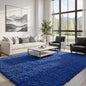 6x9 Fluffy Shag Area Rugs for Living Room Bedroom: Soft Plush Carpet Blue | by CarpetAddColortoYourLife