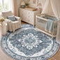 RELEANY Washable Area Rug, Round 5ft, Water Repellent, Pet Friendly, Vintage by RELEANY