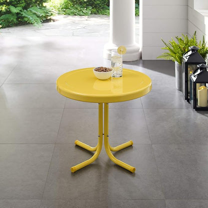 Crosley Furniture Griffith Weather Resistant Retro Metal Outdoor Side Table - Image 2