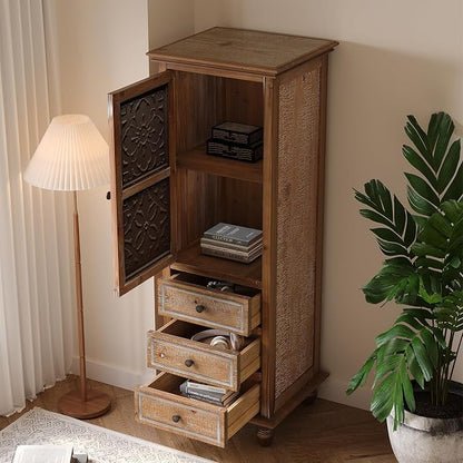LKTART Solid Wood Accent Storage Cabinet - Image 5