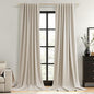 Extra Long 100% Blackout Linen Curtains by Guken