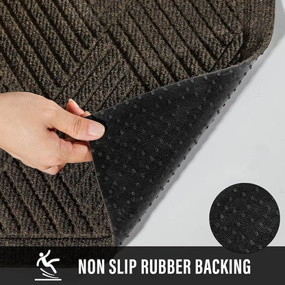 Sturdy Front Door Mat, Absorbent Muddy Dirt Resist Welcome Door Mats Outdoor - Image 3