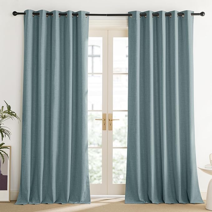 NICETOWN 100% Absolutely Blackout Linen Curtains by NICETOWN
