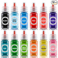 Oil Based Food Coloring for Chocolates - Jelife 12 Colors Oils Dye Set Flavorless Edible Food Color Vibrant Concentrated Neon Icing Colors for Candy Melts (6ml/Bottles)