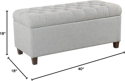 Homepop Home Decor Tufted Ainsley Button Storage Ottoman Bench - Image 14