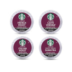 Starbucks K-Cup Coffee Pods, Dark Roast Coffee Variety Pack for Keurig Brewers, 100% Arabica, 1 Box (96 Pods)