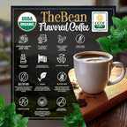 The Bean Organic Coffee Company Water Processed DECAF Pumpkin Spice, Medium Roast, Whole Bean Coffee, 5-Pound Bag