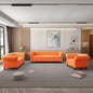 ORRD 3 Piece Living Room Set, Velvet Chesterfield Sofa Loveseat Couch Chair by ORRD
