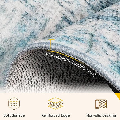 RELEANY Washable 6'x9' Abstract Area Rug - Image 4