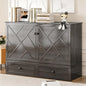 Mjkone Murphy Cabinet Bed Queen Size, Solid Wood Mobile Wall Beds Chest by Mjkone