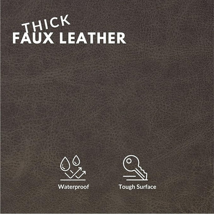 Faux Leather Fabric, Thick Durable Synthetic Repholstery Leather Vinyl - Image 2