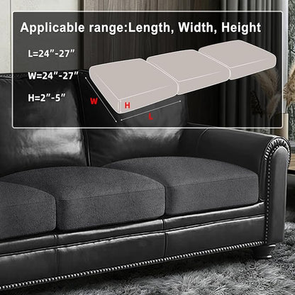 ANARACHON Leather Look Couch Cushion Covers Sofa Seat Slipcovers Sets Couches - Image 3